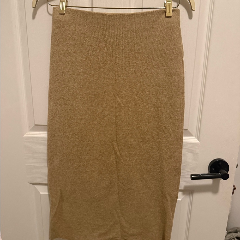 Zara Camel Sweater Skirt